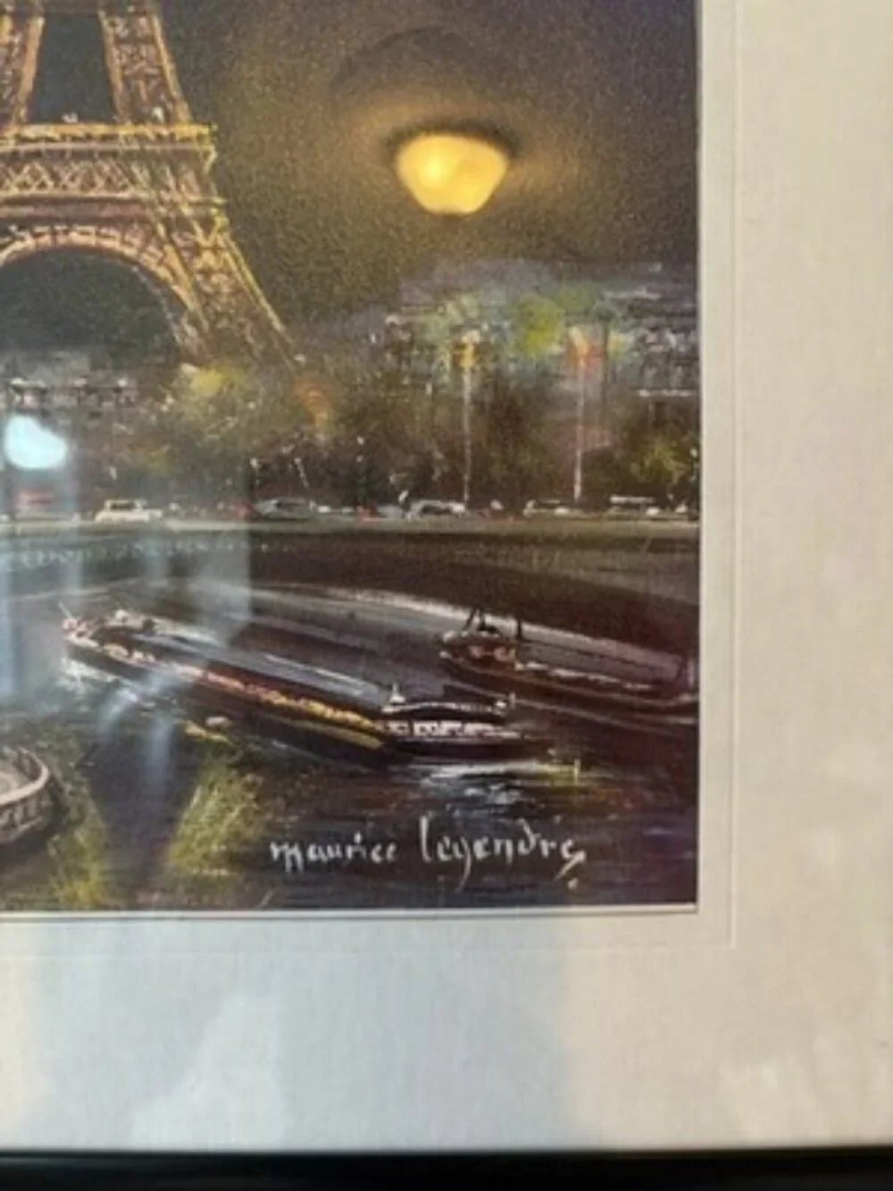Paris La Liberte Taus La Lumi Print French Artist Maurice Legendre Black Frame - Picture 3 of 7
